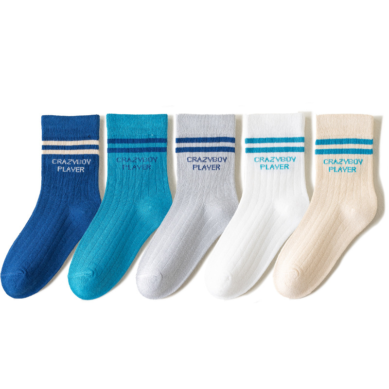 Calcetines para niños de primavera y verano, calcetines para bebés para hombres, tendencias de primavera, deportes, algodón peinado, calcetines para niños, calcetines para hombres, calcetines de algodón Zhuji