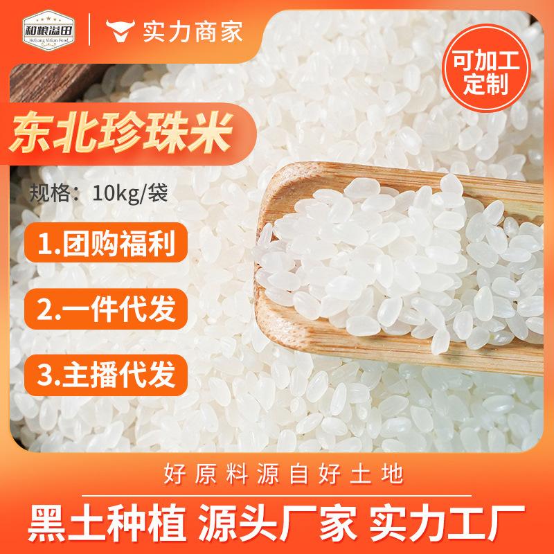 Yitian Northeast Rice 20kg Heilongjiang Rice Pearl Rice 10kg Sushi Rice Japonica Rice Factory Wholesale Yitian Northeast Rice 20kg Heilongjiang Rice Pearl Rice 10kg Sushi Rice Japonica Rice Factory Wholesale