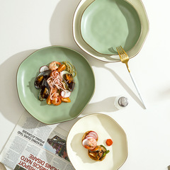 Dishes set, home eating bowl, light luxury, modern Nordic style ceramic tableware, creative bowls, plates, chopsticks, dishes and spoons, internet celebrity