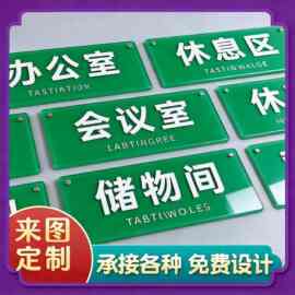 亚克力悬挂牌区域牌工厂生产车间仓库成品标识志牌科室牌地方文旅