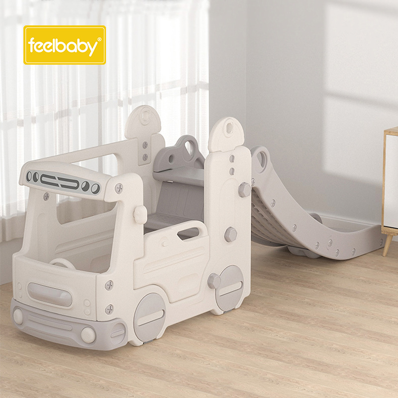 Feelbaby Kids' Indoor Multi-functional Slide Combo Set for Home Use - Dual-in-One Slide Play Equipment