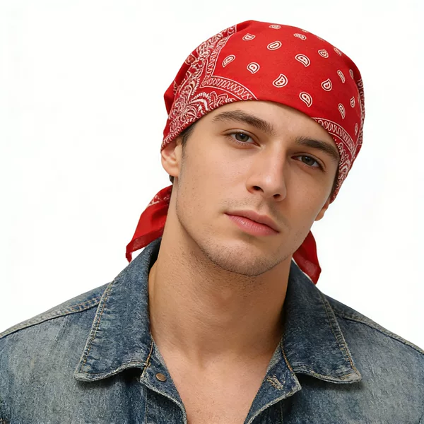 Cross-Border Supply Polyester Paisley Cashew Flower Square Scarf Hip-Hop Outdoor Cycling Wholesale Bandana Headscarf