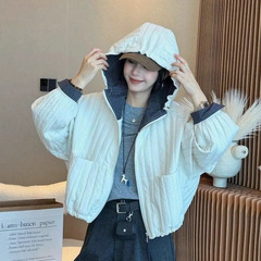 韩版时尚百搭宽松显瘦连帽长袖棉服外套女休闲上衣潮2025冬季新款