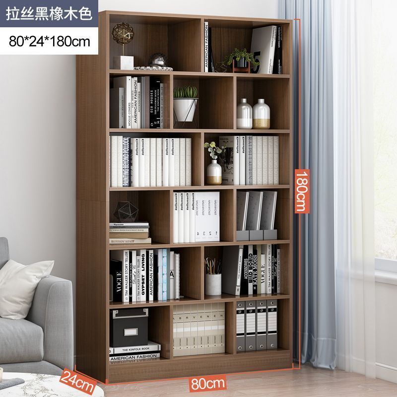 [격자 스타일] 80CM 브러시드 블랙 오크 색상