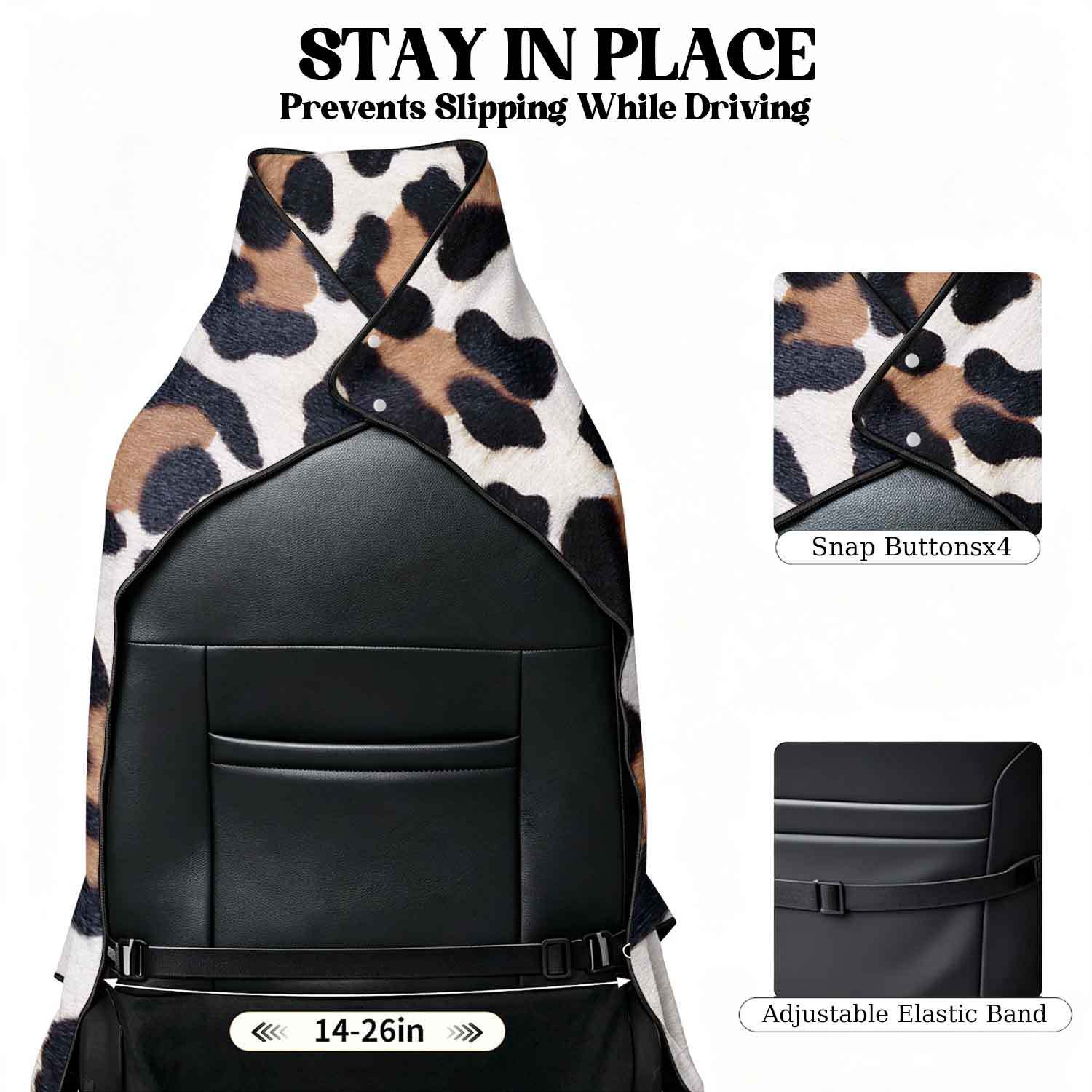 Printed bath towel and car seat cover 2-in-1, ultra-fine fiber outdoor beach and car dual-use universal seat cushion