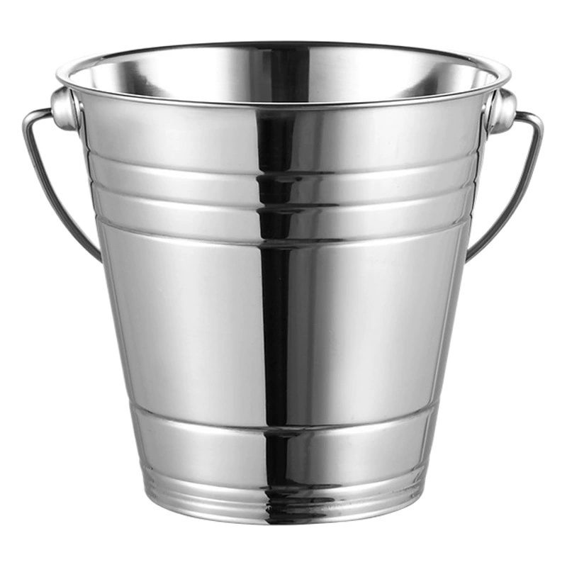 Утолщение из нержавеющей стали ведро со льдом ведро KTV бар ведро со льдом однослойное двухушастое красное вино тигровая голова пиво шампанское ведро
