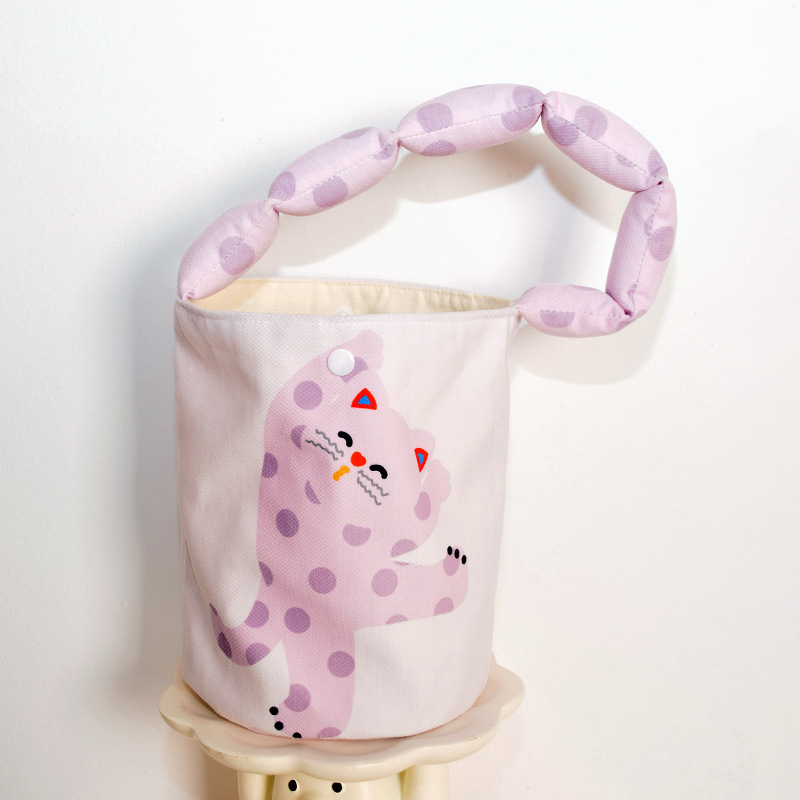 Otoño y invierno lleno de algodón correa de hombro bolsas de cubo de regalo de cumpleaños para niñas bolsas de regalo de jardín de infantes lindas bolsas de almuerzo