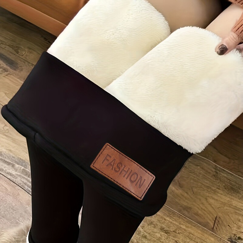 Cross-Border Popular Temu Aliexpress Cashmere Fleece-Lined Thickeneded Autumn and Winter Leggings for Women 2025 Warm Pants