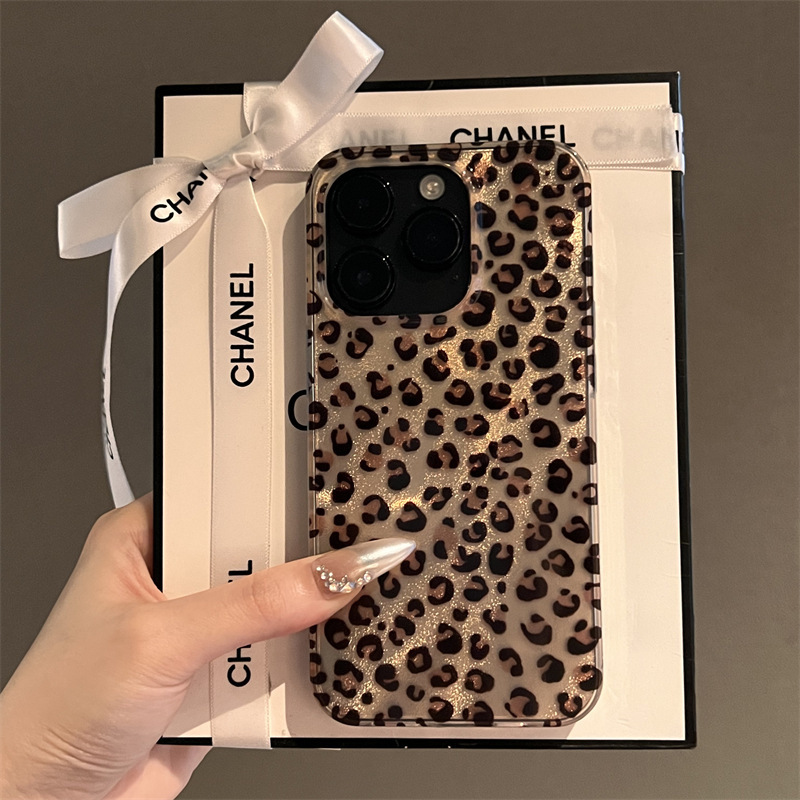 High-End Feather Yarn Brown Leopard Print Iphone17Promax Apple 16 Mobile Phone Case 14 New Model 13 Full-Cover Hard Case High-End Feather Yarn Brown Leopard Print Iphone17Promax Apple 16 Mobile Phone Case 14 New Model 13 Full-Cover Hard Case