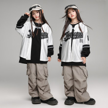 街舞儿童潮服嘻哈男童炸街棒球服少儿hiphop童装潮牌演出服装秋季