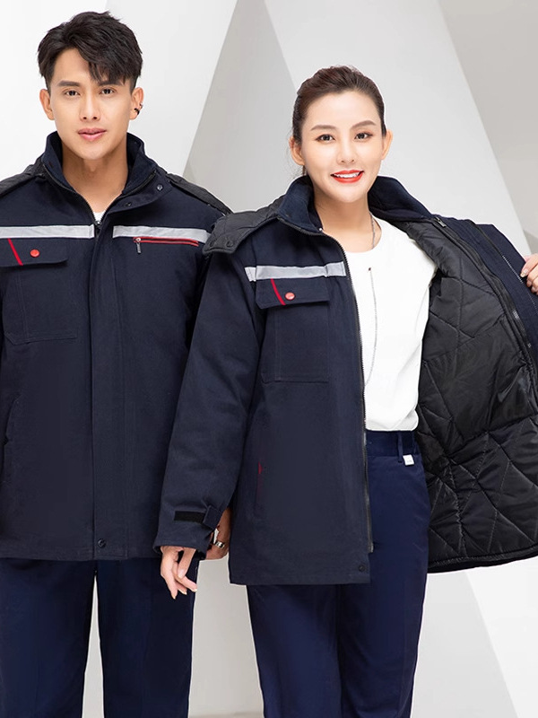 invierno de algodón grueso ropa de trabajo de algodón antiestático chaqueta de algodón de mediano largo soldador eléctrico ropa de algodón de protección laboral