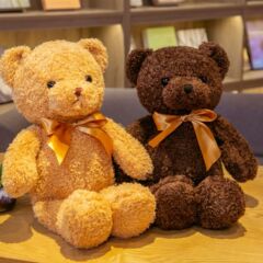 シルクスカーフ蝶ネクタイテディベアハグベア人形ぬいぐるみ大小サイズ女の子と子供の誕生日プレゼント卸売