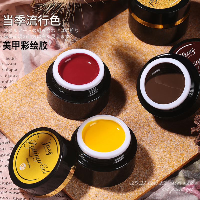 JTING Japanese Nail enhancement Coloured drawing Practice Phototherapy glue nail Stay wire Nail glue suit