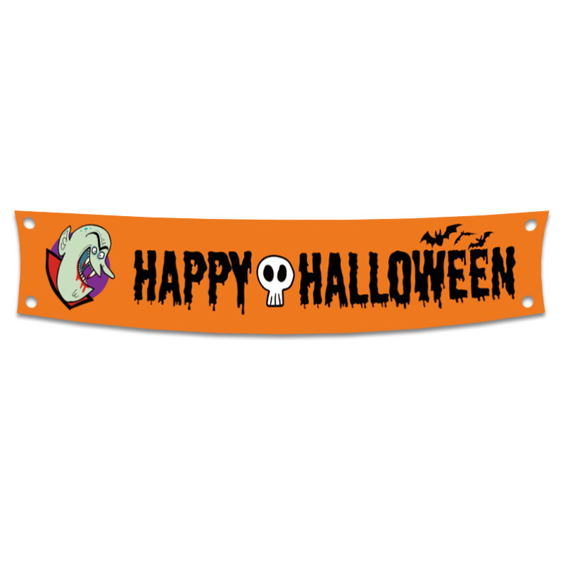Transfronterizo nueva decoración de Halloween banner fiesta suministros cumpleaños centro comercial tienda bar diseño de la escena