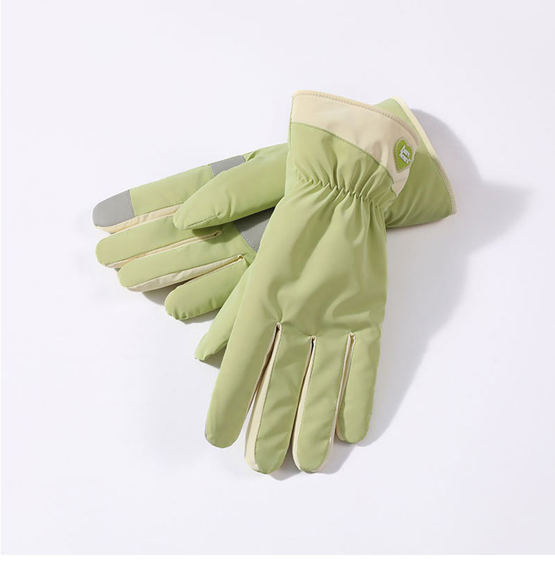 Winterskihandschuhe mit Plüschisolierung, kältebeständig, winddicht, Outdoor-Radfahren, rutschfest, Touchscreen, süß_voghion.com