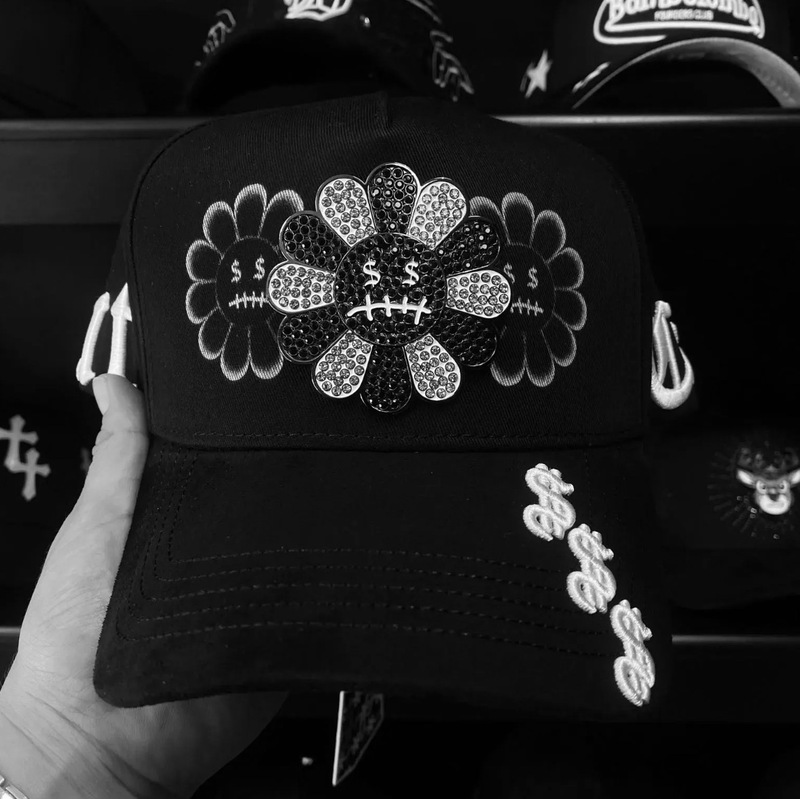 Cross-Border Popular Dandy Hats Adjustable Hip-Hop Peaked Cap with Diamond Embroider Trendyy Baseball Cap for Men and Women R