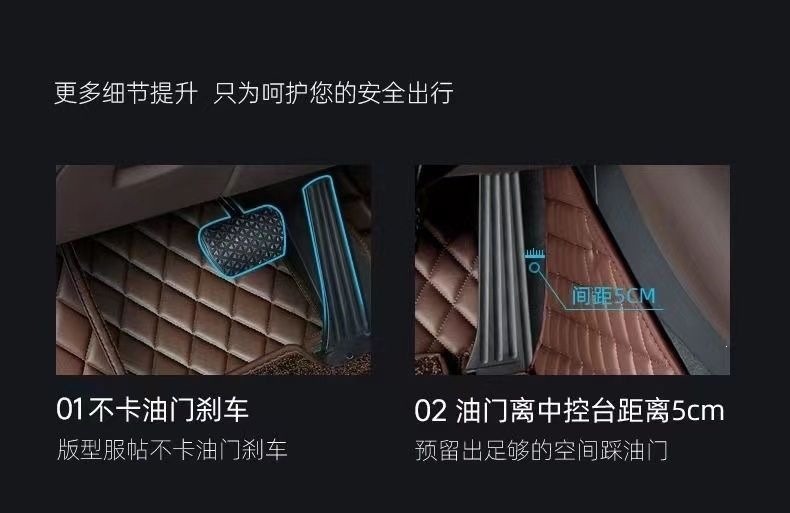 Custom-fit car floor mats, full coverage, five-seater, double-layer, universal, odorless, dirt-resistant, and wear-resistant