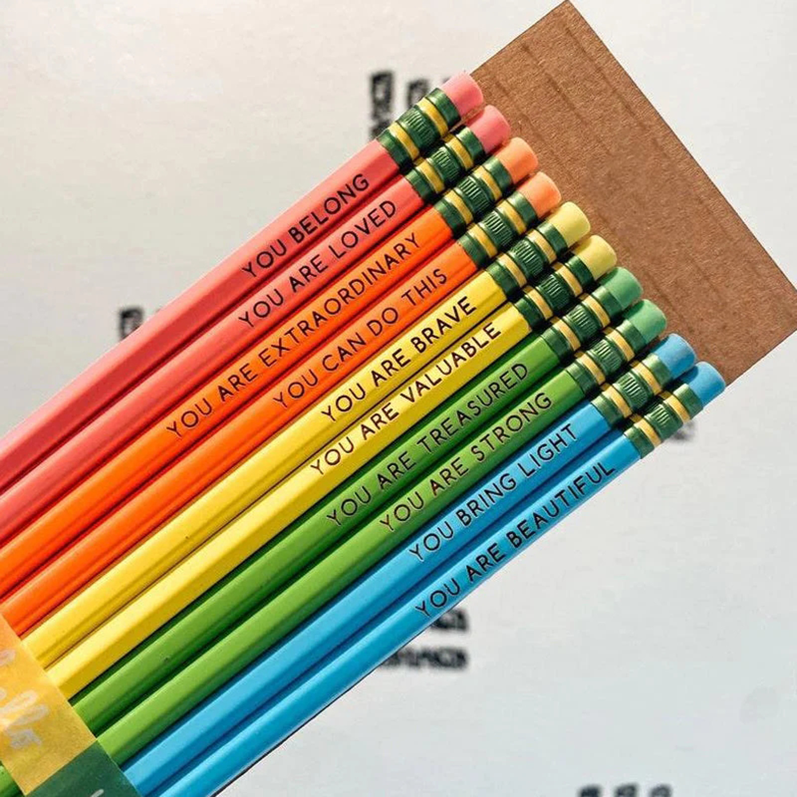 1 Set Color Block Class Learning Wood Cute Pastoral Pencil display picture 2