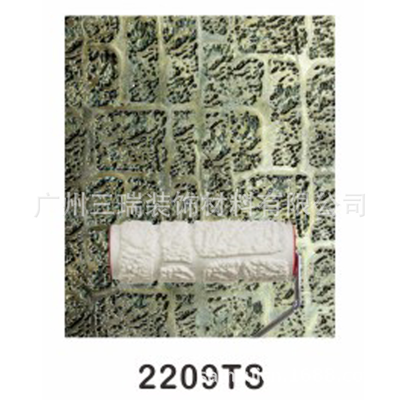 8-pulgadas rodillo de goma cepillo de la pared en relieve rodillo barro de diatomeas pintura arte pintura en relieve cóncava y convexa 2201TS