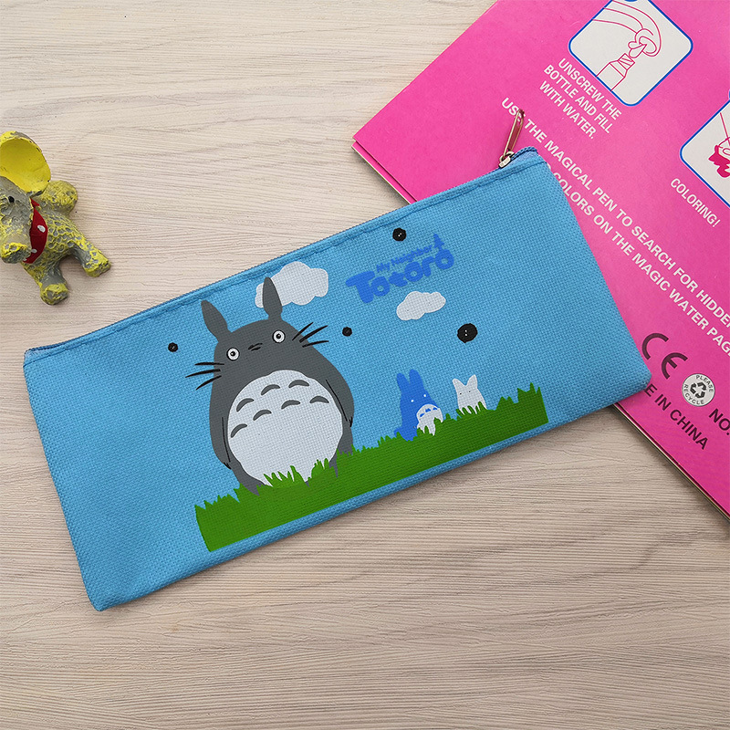 Bolsa de lápiz creativa de caricatura coreana encantadora bolsa de cambio de cremallera de Oxford bolsas de papelería bolsas de lápiz de papelería