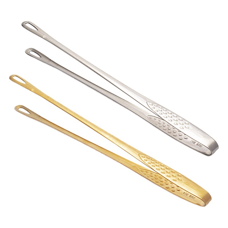 Acero inoxidable 304 estilo coreano al aire libre barbacoa clip filete clip alargado comida clip barbacoa tijeras