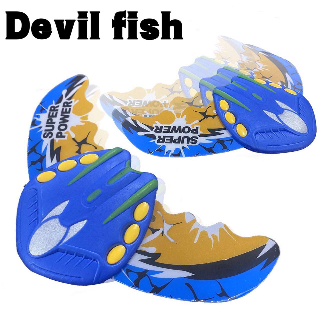 Juguetes de agua transfronterizos para niños agua de agua peces diablo animales de verano amazonas piscina baño juguetes de playa