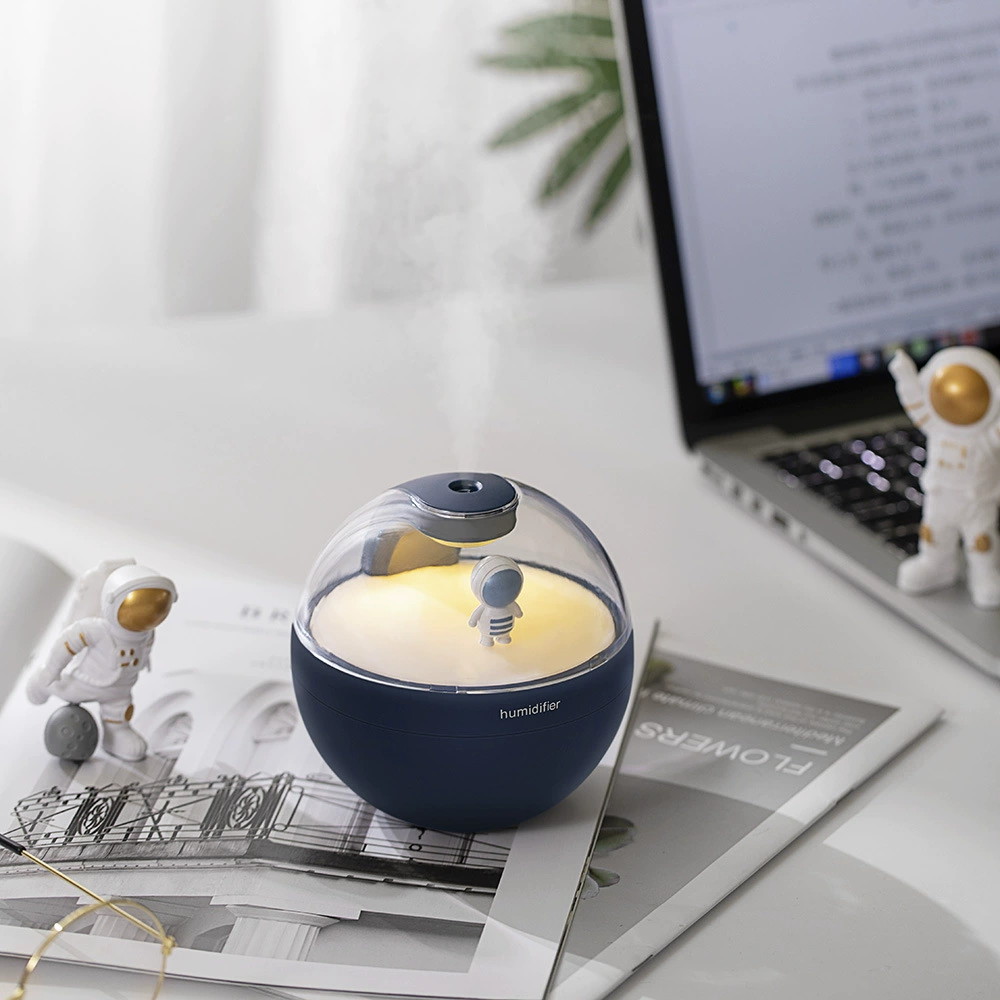Ultrasonic Aroma Diffuser Humidifier, Flame-Effect LED, Compact RGB Color Options