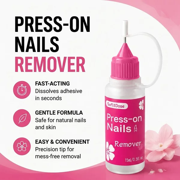 Cross-Border Hot-Selling Product: Needle-Tipped Glue Remover, Fast Dissolving, Non-Damaging to Nails, Easy to Use, Specialized for Nail Art and Press-On Nails Remover