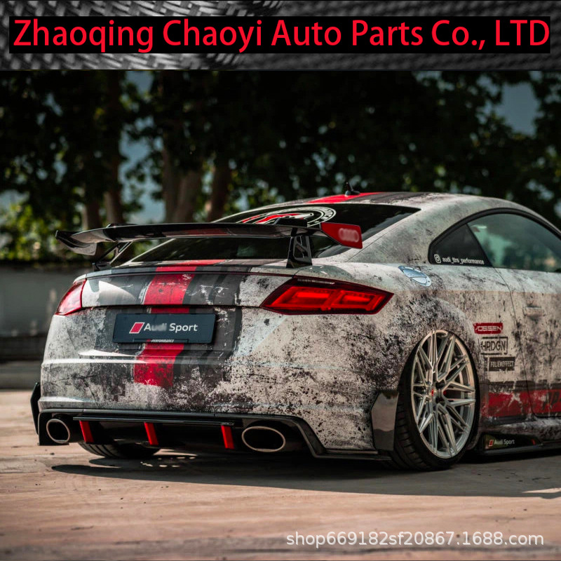 Suitable for Audi Tts Ttrs Modified Carbon Fiber Rear Lip Mk3 Forged Carbon Fiber Rear Lip Modification Parts