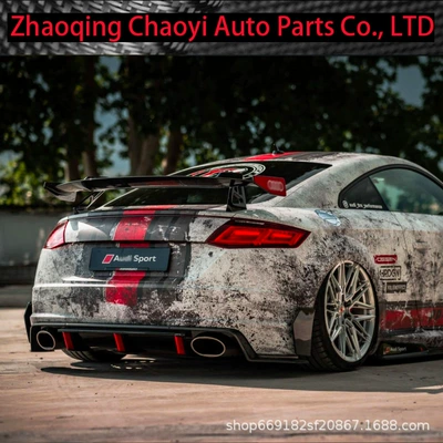 Suitable for Audi Tts Ttrs Modified Carbon Fiber Rear Lip Mk3 Forged Carbon Fiber Rear Lip Modification Parts