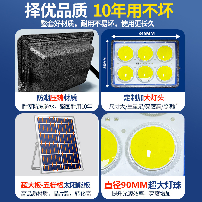 2024 새로운 태양 야외 정원 빛 홈 농촌 실내 야외 유도 LED 방수 조명 가로등