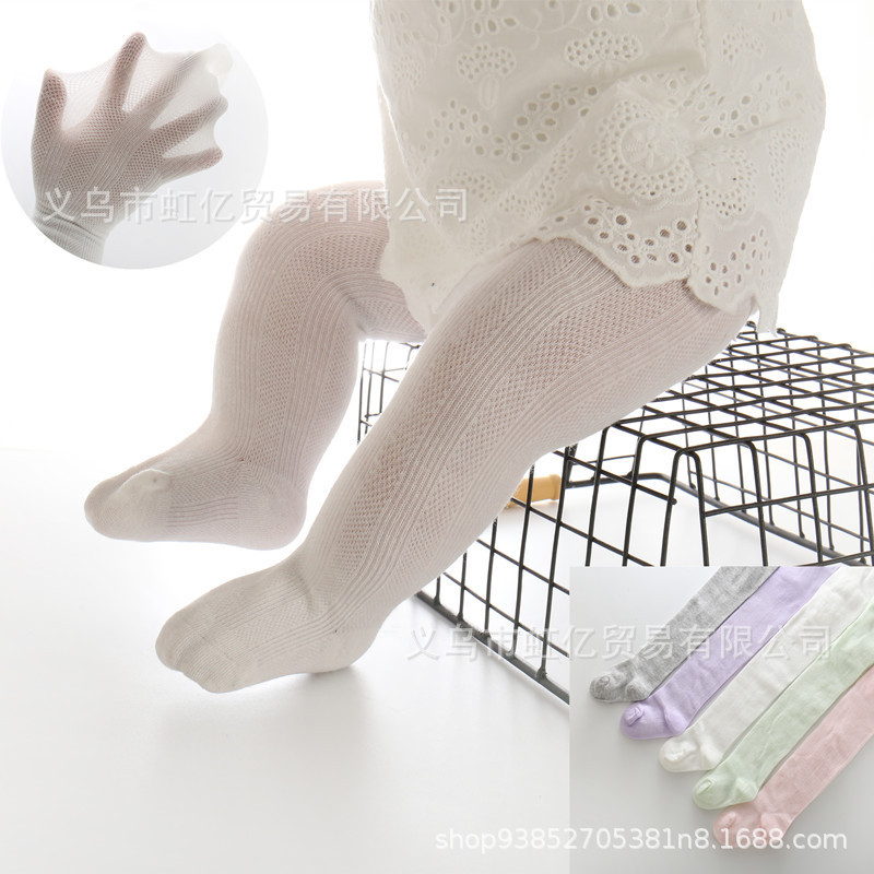 summer thin children's knitted tights