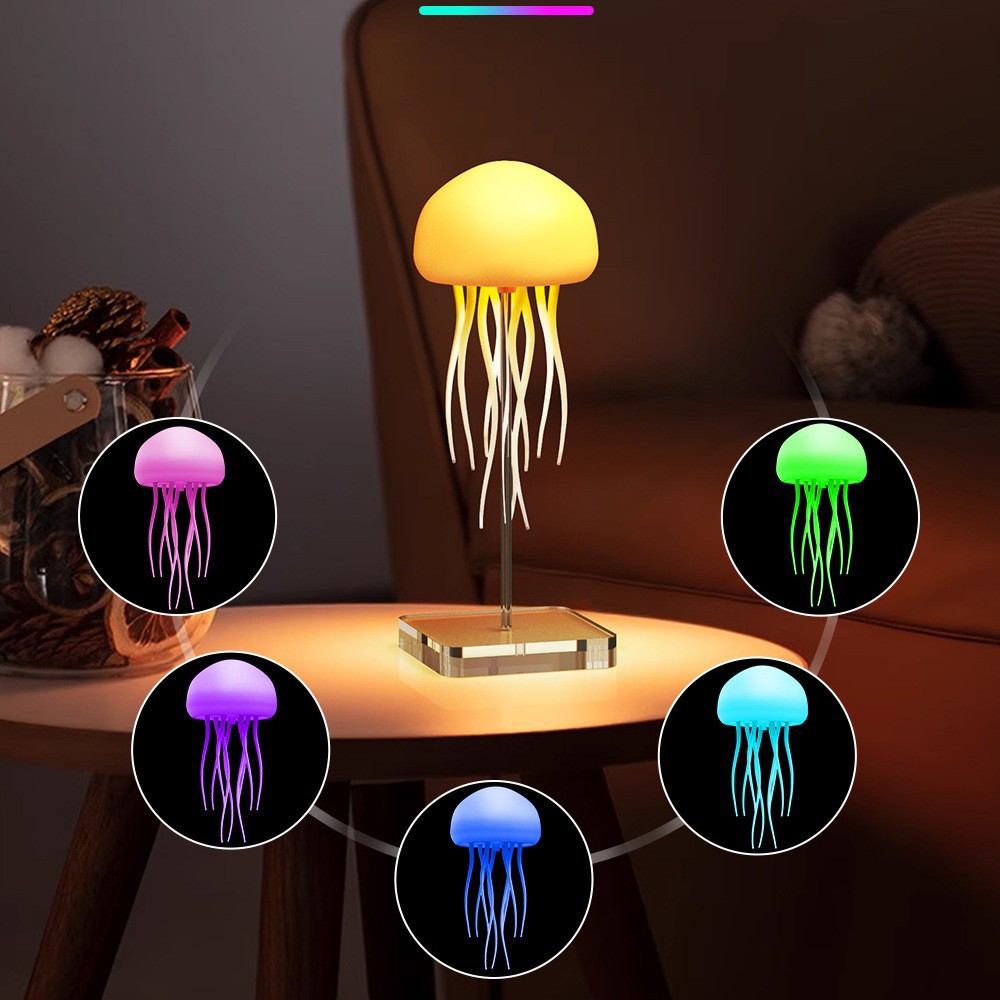 TK Hot Sales Control de voz medusa lámpara de atmósfera jellyfishlamp pentagramente de color jellyfishligh