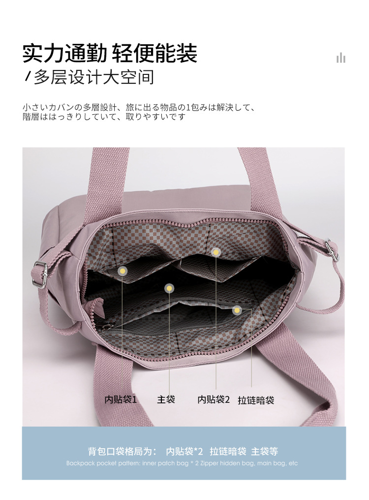 New women's bags, fashionable and casual student handbags, tutorial backpacks, large-capacity nylon shoulder bags, tote bags undefined