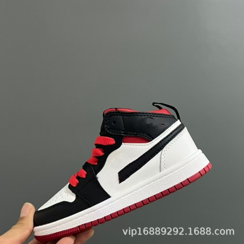 Putian Shoe Factory Qiao 1 Aj1 Kidsren's Basketball Shoes for Boys and Girls Lightweight Casual Running Shoes Kidsren's Baby Sports Shoes