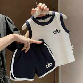 儿童背心套装薄款夏季新款男女童短裤宝宝洋气运动2026