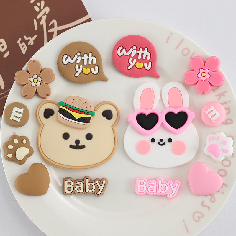 Cartoon beige rabbit PVC from soft rubber