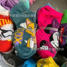 淘气堡游乐园儿童袜子跨境外贸卡通图案四季短袜多色尾单出口袜子