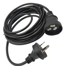 電纜線廠家包郵批發定制澳大利亞公母插頭延長線  澳標插頭電源線