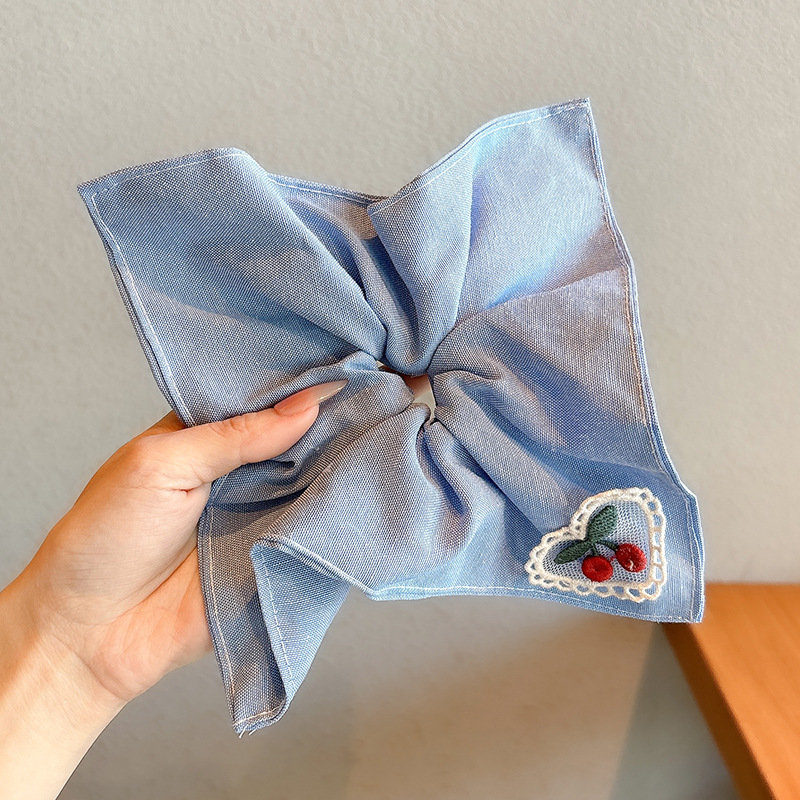 Primavera y verano coreanos, anillo de cabello de intestino grueso, nuevo tipo de cabello de cabello de cola de caballo, flor de bosque, cabello de sensación superior, adornos de cabello para mujeres