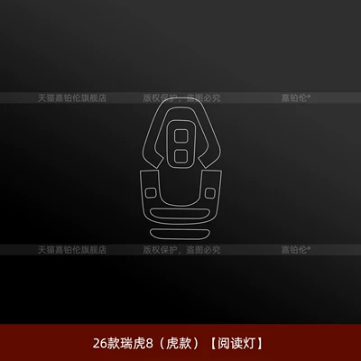 Car interior film: film, center console sticker, navigation screen - 26-models-of-tiggo-8-tiggo-edition-reading-light