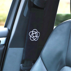 Car Safety Shoulder Protector Cover – Plush Camellia Design, Anti-Strangulation, Creative & Stylish Car Accessory