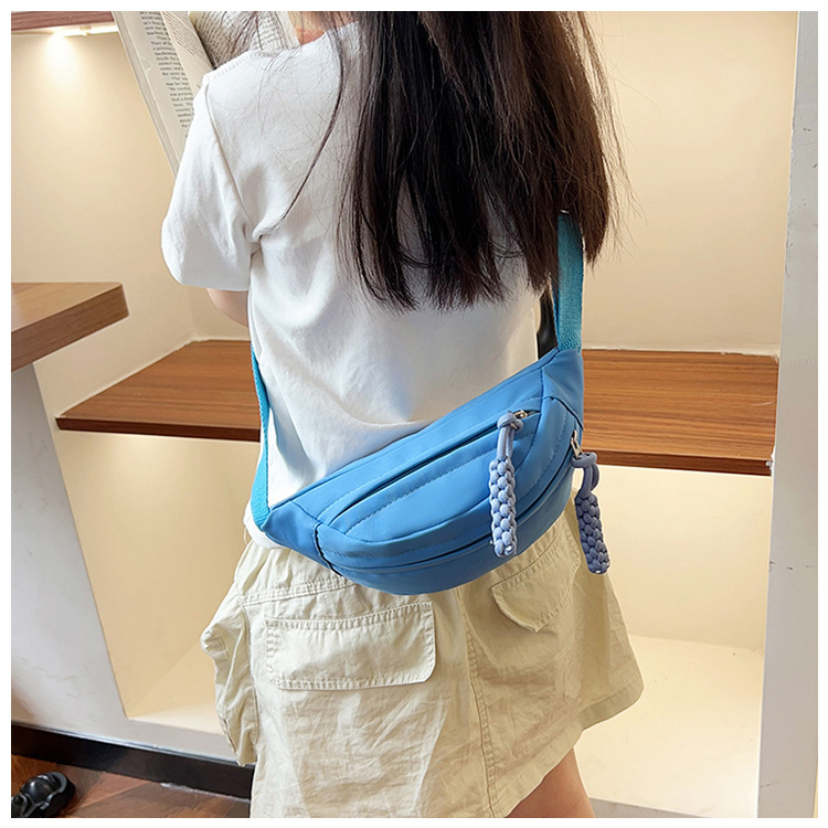 Andralyn Solid Color Minimalist Korean Casual Chest Bag for Spring and Summer New Trendy Instagram Single Shoulder Crossbody Outdoor Bag_voghion.com