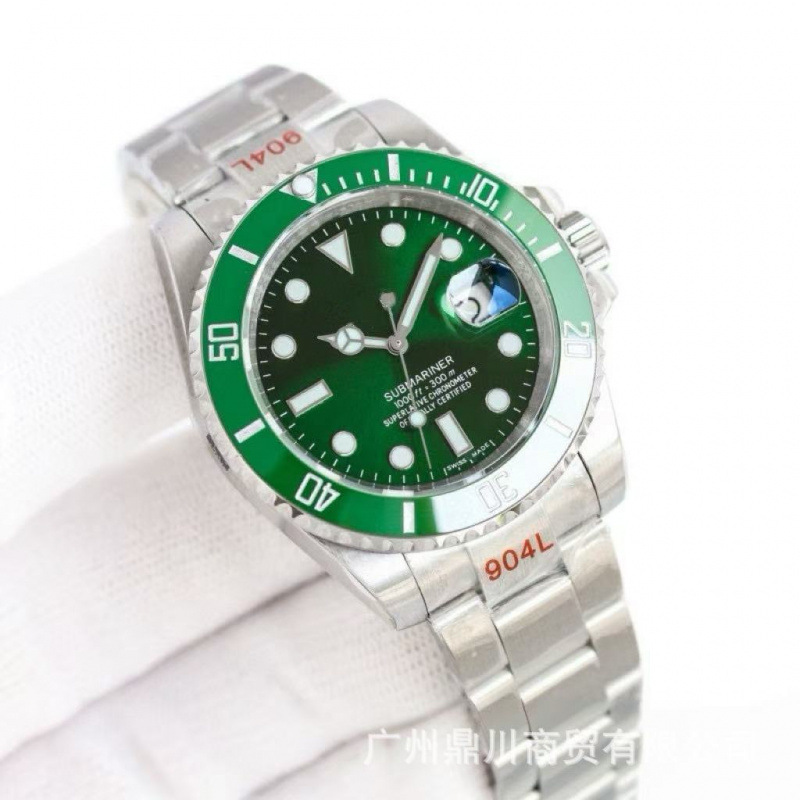 Cross-Border Green Submariner Watch, Fully Automatic Mechanical Watch for Men, Diver's Watch with Luminous Stainless Steel Night Strap, Manufacturer Wholesale Cross-Border Green Submariner Watch, Fully Automatic Mechanical Watch for Men, Diver's Watch with Luminous Stainless Steel Night Strap, Manufacturer Wholesale