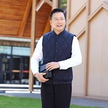 新款秋冬季仿兔毛马甲男加绒加厚保暖坎肩背心中老年爸爸冬装外套