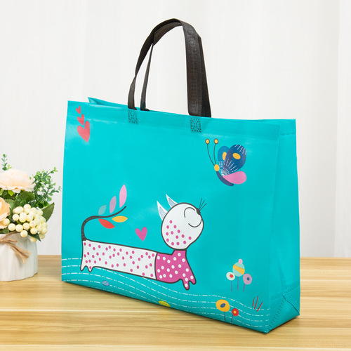 Cute Print Gift Bag, Easy to Fold, Non-woven Handbag, Children's Costume, Eco-friendly Shopping Bag, Logo Can Be Printed