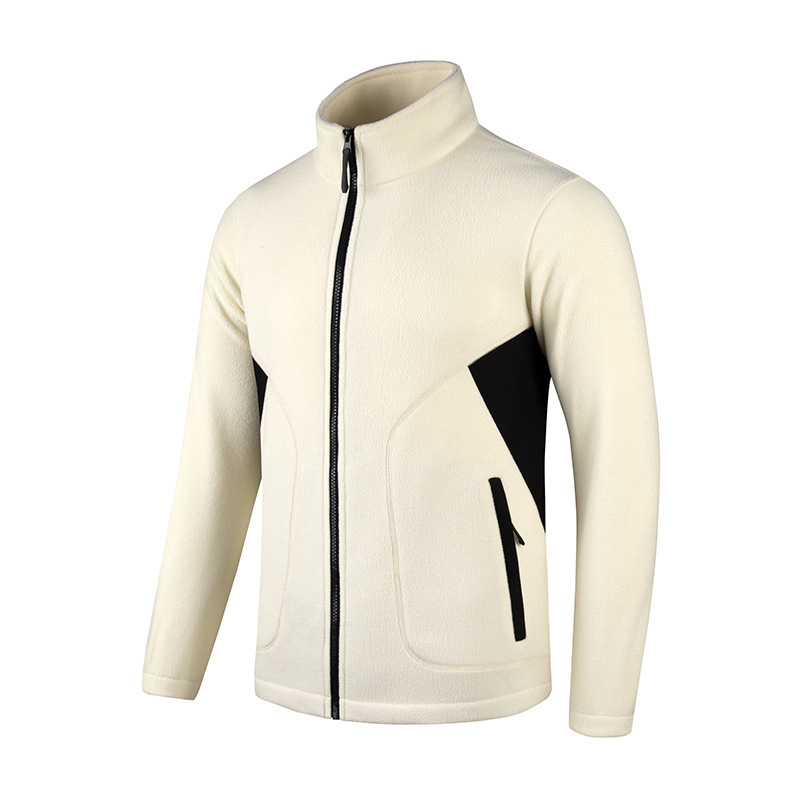 Autumn 2023 Outdoor Fall/Winter Men's and Women's Fleece Fleece Fleece Collar Cold-proof Jacket Casual Zipper Jacket