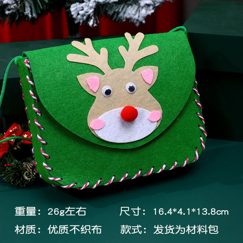 Navidad transfronteriza interactiva hecha a mano diy mochila bolsas de mochila para niños materiales de Navidad DIY regalos hechos a mano