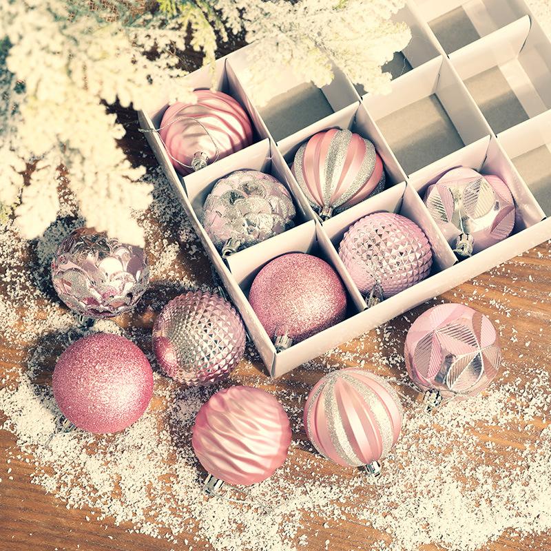Hong Kong Heng Navidad 6cm BOLA DE Navidad conjunto árbol de Navidad decoración colgante Bola de Navidad 12 cajas pintado bola decorativa image 5