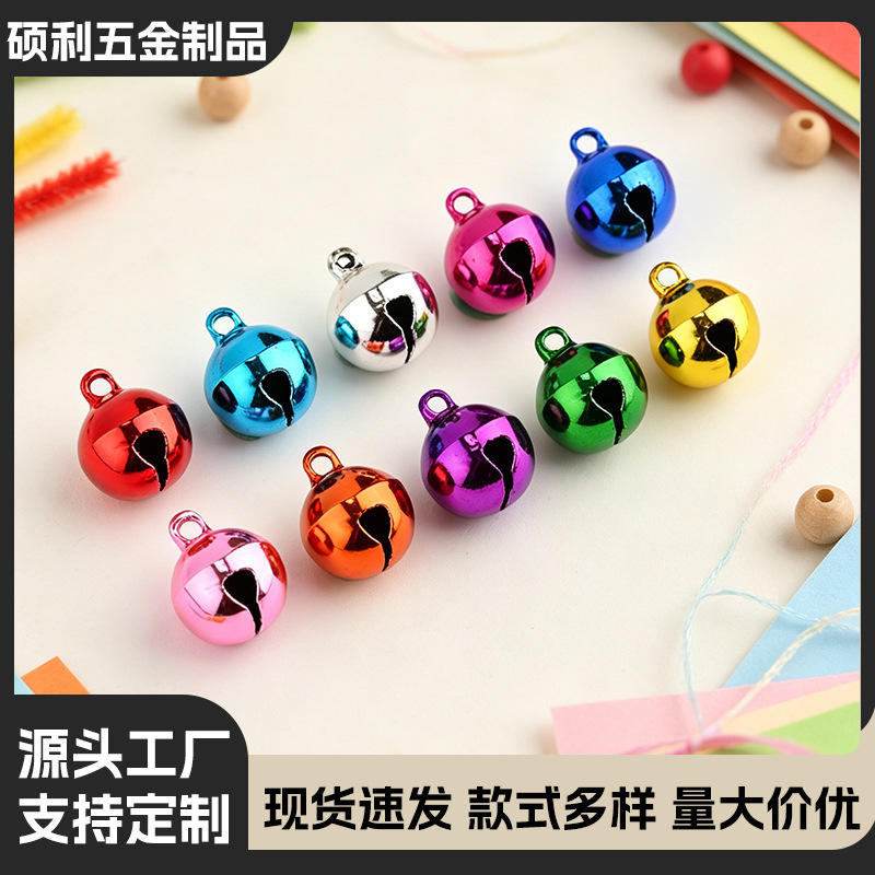 Round Metal Bell with Colorful Electroplating DIY Handmade Accessories Pet Pendant Christmas Decoration Small Bell Round Metal Bell with Colorful Electroplating DIY Handmade Accessories Pet Pendant Christmas Decoration Small Bell